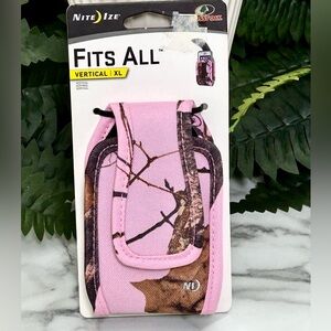 NEW* MOSSY OAK PINK CAMO FITS ALL VERTICAL XL CELL PHONE HOLSTER